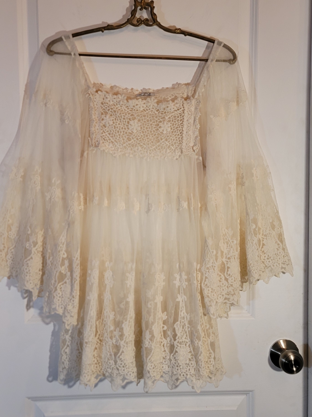 Ivory Lace Boho Babydoll Dress